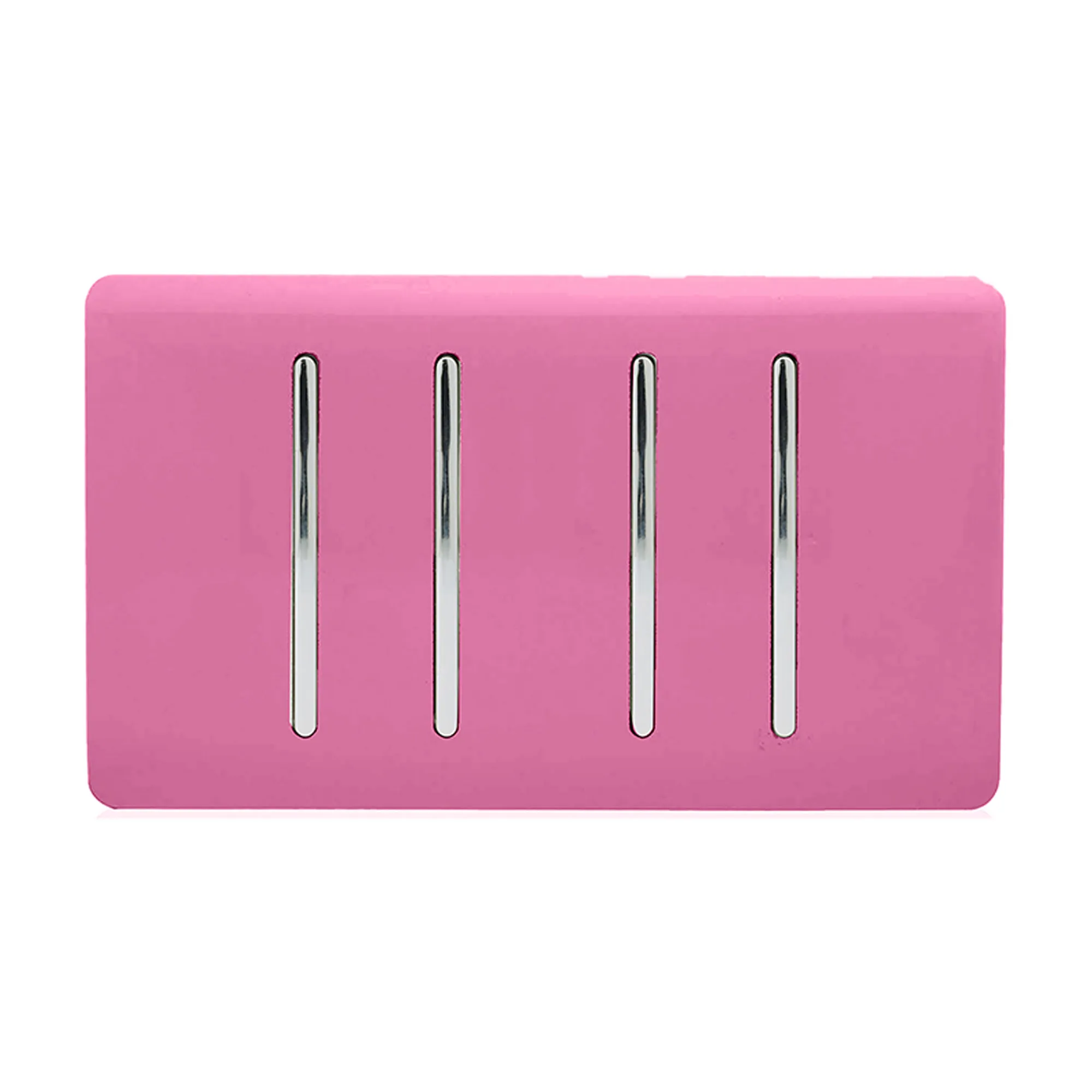 ART-SS44PK  4 Gang 2 Way 10 Amp Rocker Twin Plate Pink